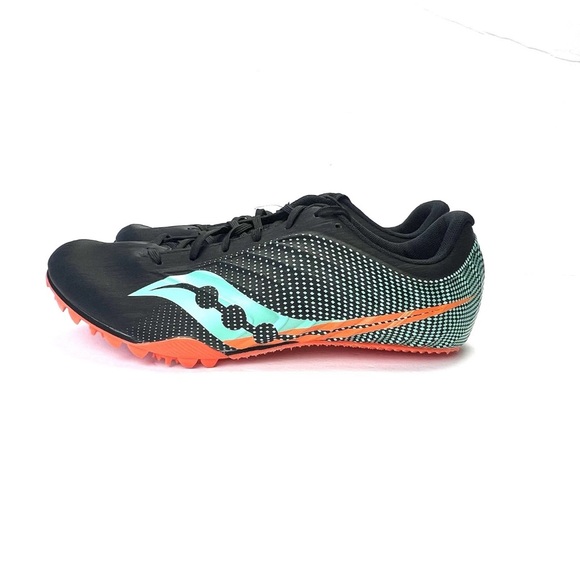 Saucony Sprint Spike Shoes Spitfire 5 racing Black Cool Mint Noir Men Size 8.5 main image 11